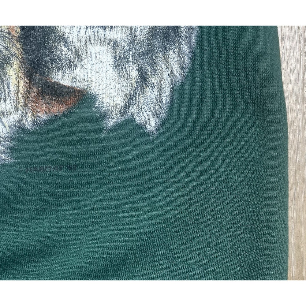 Wolfpack Double Side Green Sweatshirt Utah Ogden Valley - Vintage Size Large - Picture 12 of 13